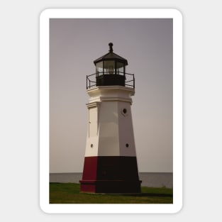 Vintage Vermilion Lighthouse Sticker